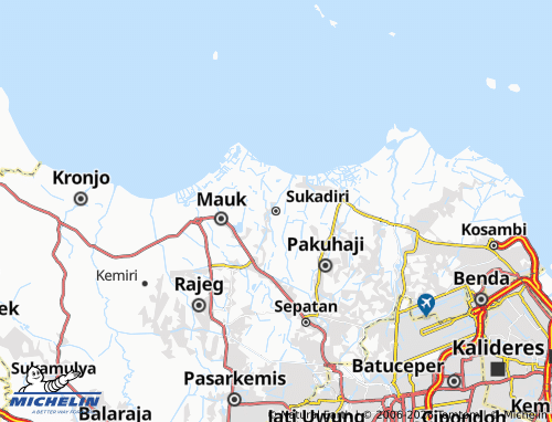MICHELIN Sukadiri map - ViaMichelin