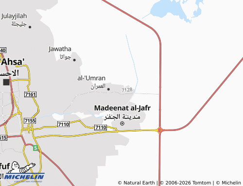 MICHELIN Abu Al Hasa map - ViaMichelin