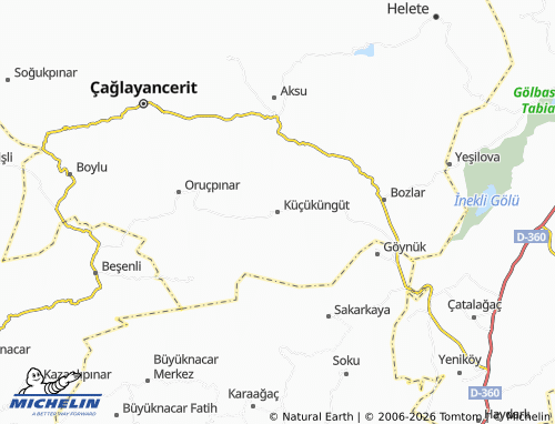 MICHELIN Küçüküngüt map - ViaMichelin