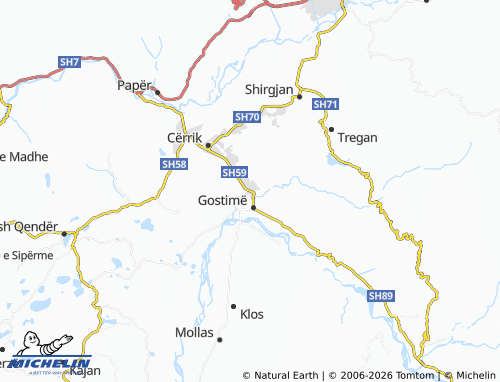 Kaart MICHELIN Shtërmen - ViaMichelin