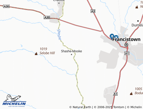MICHELIN Shashe-Mooke map - ViaMichelin