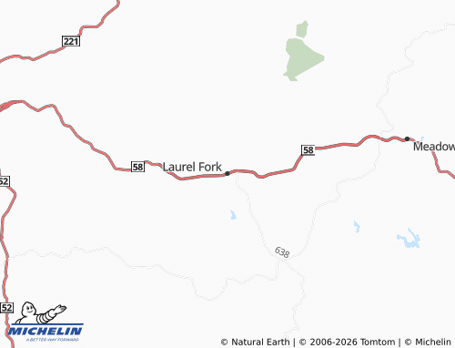 MICHELIN Laurel Fork map - ViaMichelin