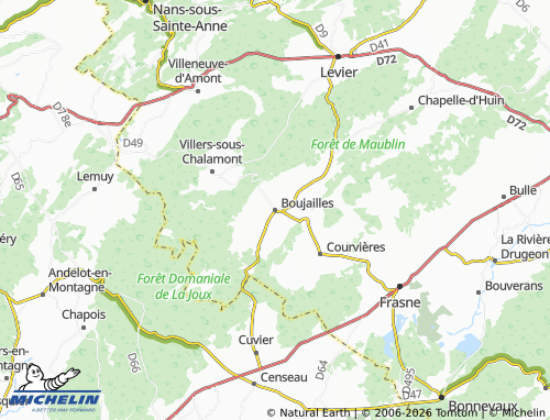Mappa MICHELIN Boujailles - ViaMichelin