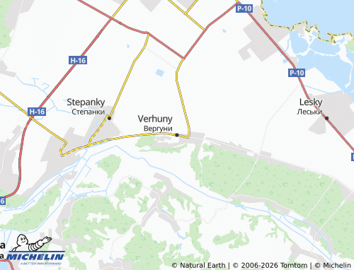 Mapa MICHELIN Verhuny - ViaMichelin