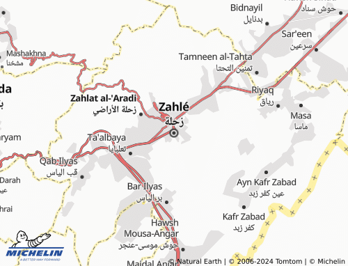 MICHELIN Zahlé map - ViaMichelin