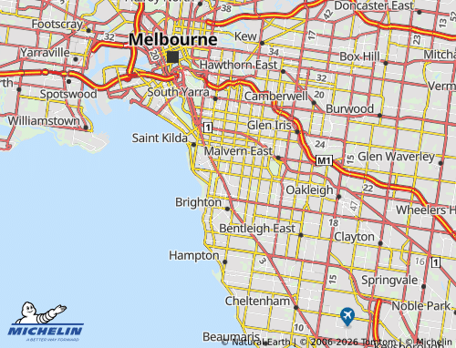 MICHELIN Elsternwick map - ViaMichelin