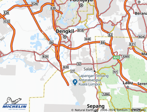 MICHELIN Kota Warisan map - ViaMichelin