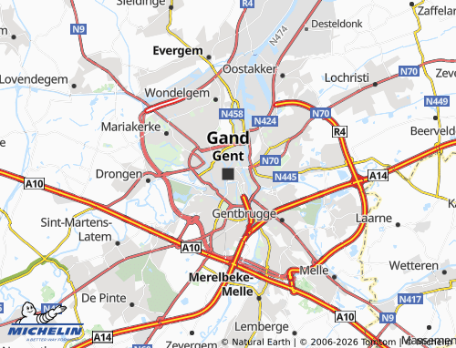 Mappa MICHELIN Gand - ViaMichelin