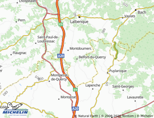 Mapa MICHELIN Belfort-du-Quercy - ViaMichelin