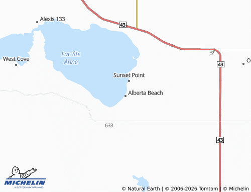 Carte MICHELIN Alberta Beach - ViaMichelin
