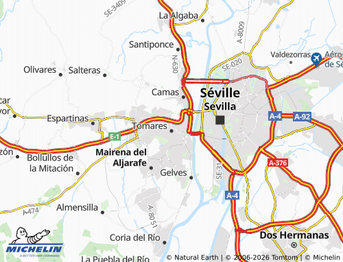MICHELIN-Landkarte Tomares - ViaMichelin