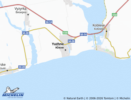 Mapa MICHELIN Yuzhne - ViaMichelin