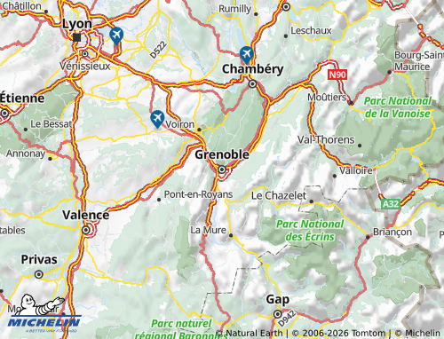 Mappa MICHELIN Isère - ViaMichelin