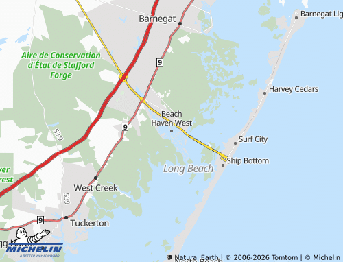 Mapa MICHELIN Beach Haven West - ViaMichelin
