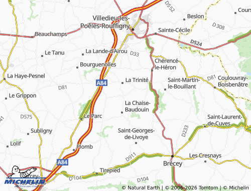 MICHELIN La Faverie map - ViaMichelin
