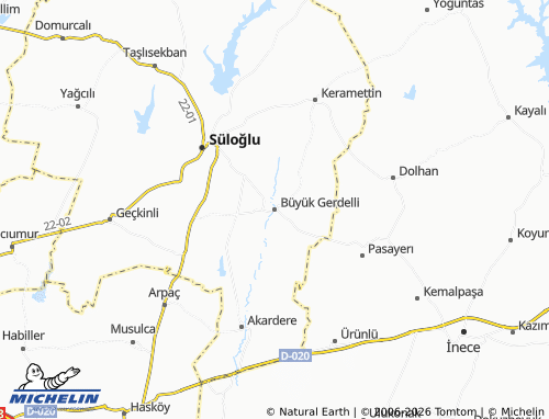 MICHELIN Büyük Gerdelli map - ViaMichelin