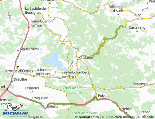 Mappa MICHELIN Chalabre - ViaMichelin
