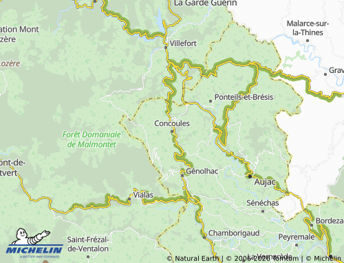 MICHELIN Concoules map - ViaMichelin