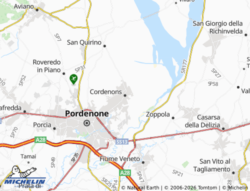 Mapa MICHELIN Cordenons - ViaMichelin