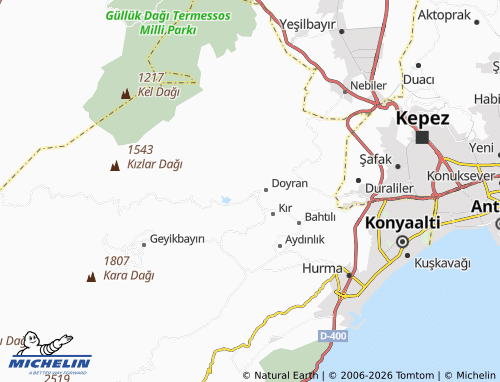 MICHELIN Dağ map - ViaMichelin