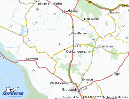 MICHELIN Ost-Langenhorn map - ViaMichelin