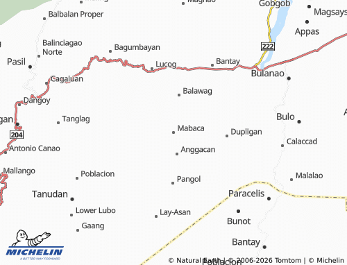 MICHELIN Mabaca map - ViaMichelin