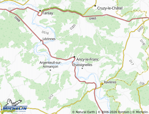 Mappa MICHELIN Ancy-le-Franc - ViaMichelin