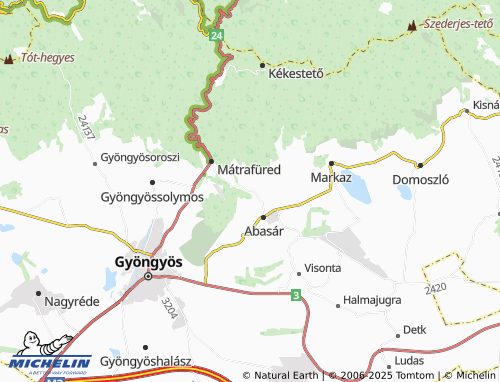 Carte MICHELIN Pálosvörösmart - ViaMichelin