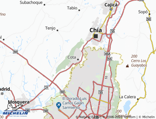 Carte MICHELIN Cota - ViaMichelin