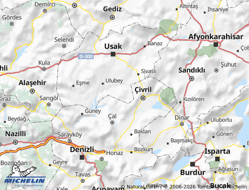 Mapa MICHELIN Karahallı - ViaMichelin