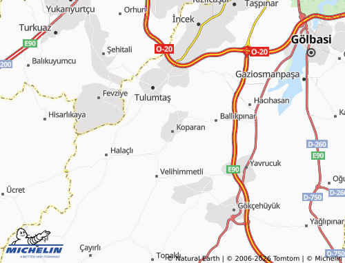 Carte MICHELIN Koparan - ViaMichelin