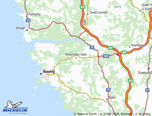 Mapa MICHELIN Rovinjsko Selo - ViaMichelin