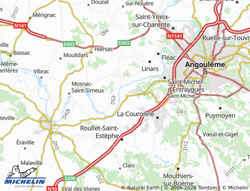 Mappa MICHELIN Nersac - ViaMichelin