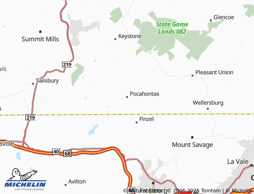 MICHELIN Pocahontas map - ViaMichelin