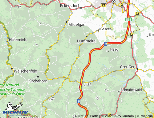 MICHELIN Muthmannsreuth map - ViaMichelin