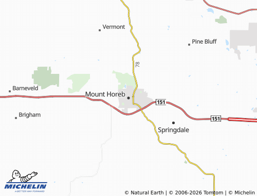Kaart MICHELIN Mount Horeb - ViaMichelin