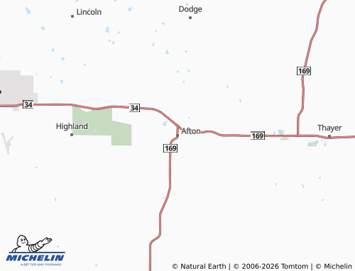Mappa MICHELIN Afton - ViaMichelin