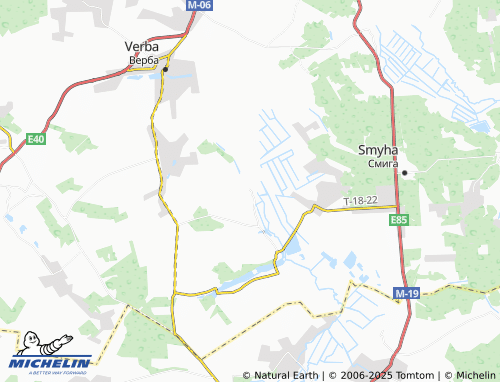 MICHELIN Komarivka map - ViaMichelin
