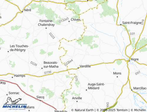 MICHELIN Ranville-Breuillaud map - ViaMichelin