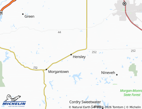 Mappa MICHELIN Hensley - ViaMichelin
