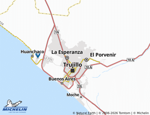 Carte MICHELIN Florencia de Mora - ViaMichelin
