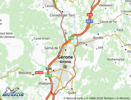 MICHELIN-Landkarte Sarrià de Ter - ViaMichelin