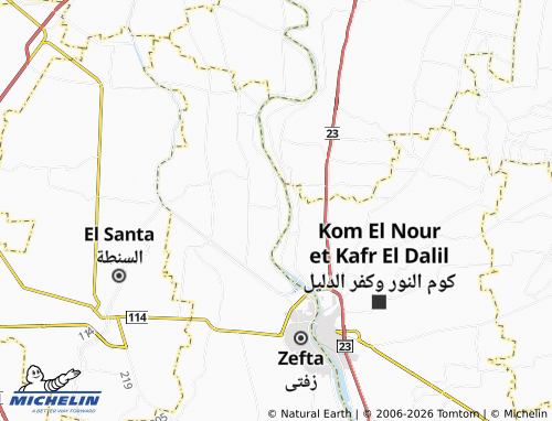 Carte MICHELIN Kafr Sunbat - ViaMichelin