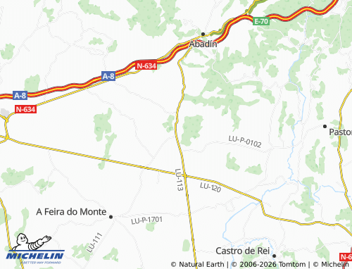MICHELIN Zoñán map - ViaMichelin