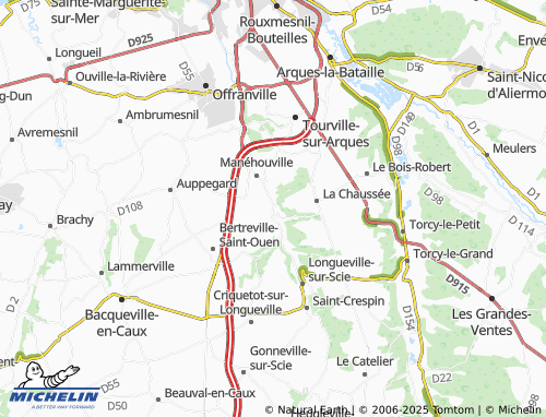 Carte MICHELIN Crosville-sur-Scie - ViaMichelin