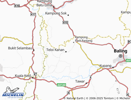 MICHELIN Kampung Tembak Ulu map - ViaMichelin