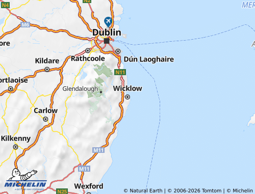 MICHELIN-Landkarte Wicklow - ViaMichelin