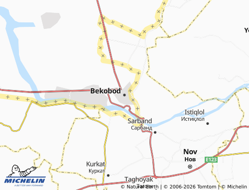 Mappa MICHELIN Bekobod - ViaMichelin