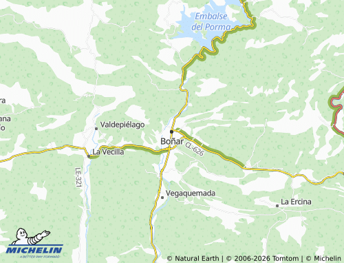 MICHELIN-Landkarte Boñar - ViaMichelin