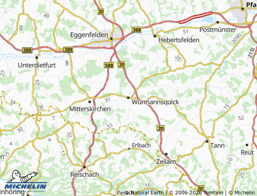 MICHELIN Wurmannsquick map - ViaMichelin